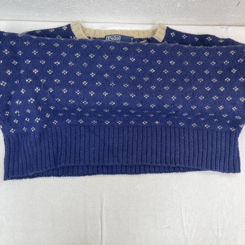 ポロバイラルフローレン Polo by RALPH LAUREN トップス トップス ハンド ニット ノルディック 柄 セーター M 紺 / ネイビー / navy メンズ USED 古着 中古 50153248