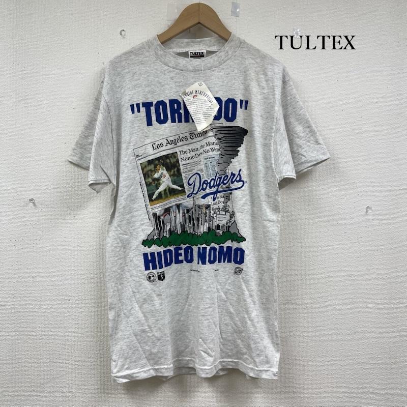 古着 USED トップス トップス TULTEX 90s USA製 ロサンゼルス ドジャース 野茂英雄 ニュースペーパー Tシャツ デッドストック M 灰 / グレー / gray メンズ USED 古着 中古 50153249