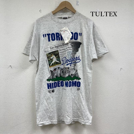 古着 USED トップス トップス TULTEX 90s USA製 ロサンゼルス ドジャース 野茂英雄 ニュースペーパー Tシャツ デッドストック M 灰 / グレー / gray メンズ USED 古着 中古 50153249