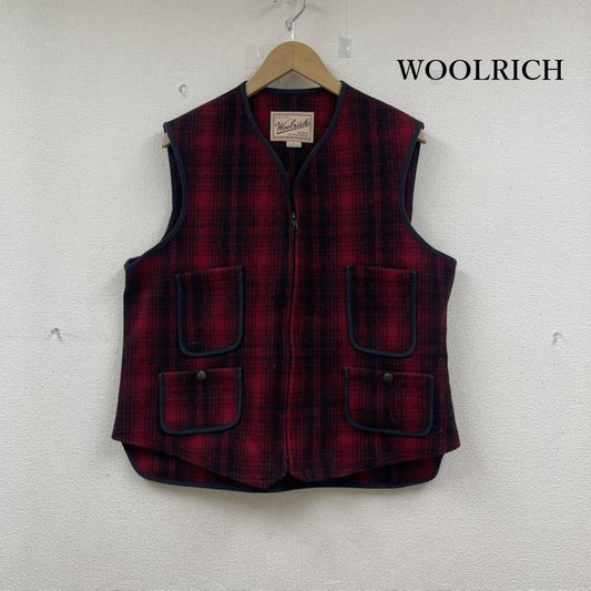 ウールリッチ WOOLRICH トップス トップス USA製 ウール バッファロー チェック ベスト 赤 / レッド / red メンズ USED 古着 中古 50153258