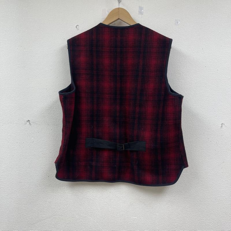 ウールリッチ WOOLRICH トップス トップス USA製 ウール バッファロー チェック ベスト 赤 / レッド / red メンズ USED 古着 中古 50153258