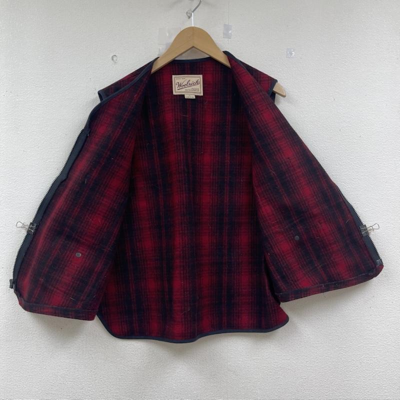 ウールリッチ WOOLRICH トップス トップス USA製 ウール バッファロー チェック ベスト 赤 / レッド / red メンズ USED 古着 中古 50153258