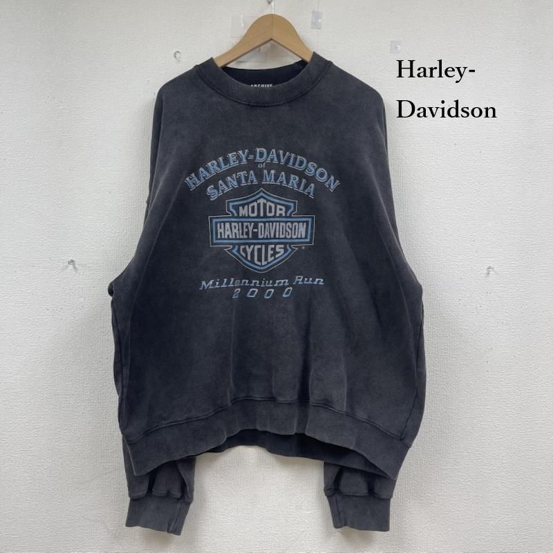ハーレーダビッドソン Harley-Davidson トップス トップス ARCHIVE Millennium Run 2000 オーバー サイズ スウェット 黒 / ブラック / black メンズ USED 古着 中古 50153262