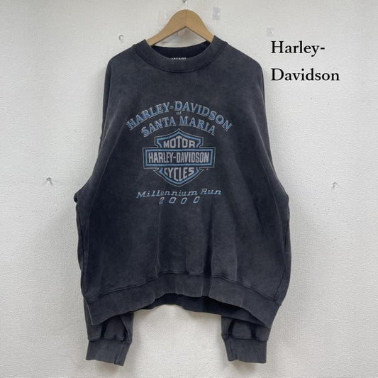ハーレーダビッドソン Harley-Davidson トップス トップス ARCHIVE Millennium Run 2000 オーバー サイズ スウェット 黒 / ブラック / black メンズ USED 古着 中古 50153262