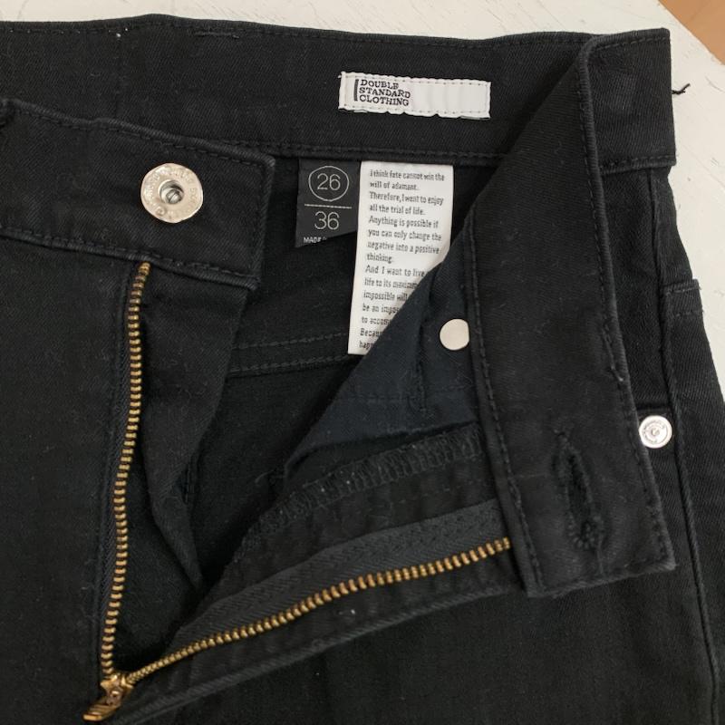 ダブル スタンダード クロージング DOUBLE STANDARD CLOTHING ボトムス ボトムス ストレッチ ブラック デニムパンツ フレア 36 レディース USED 古着 中古 50153265