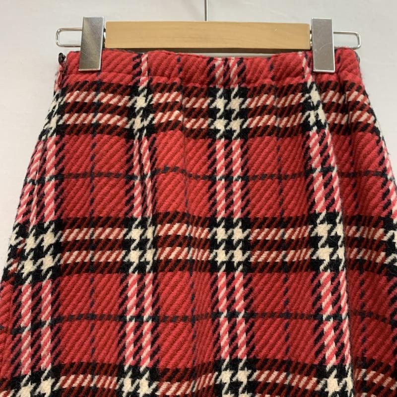 バーバリーロンドン Burberry London スカート ひざ丈スカート ノバチェック ツイード ウール フレアスカート 150cm 赤 / レッド / red ガールズ USED 古着 中古 50153269