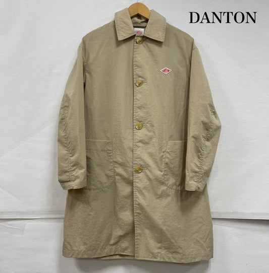 ダントン Danton トップス トップス ステンカラー ロング コート ナイロン 34 無地 X ワンポイント X ロゴ、文字 ベージュ / ベージュ / beige レディース USED 古着 中古 50153270