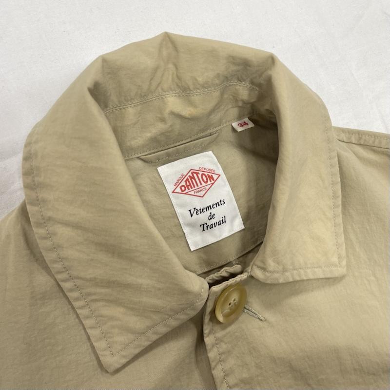 ダントン Danton トップス トップス ステンカラー ロング コート ナイロン 34 無地 X ワンポイント X ロゴ、文字 ベージュ / ベージュ / beige レディース USED 古着 中古 50153270