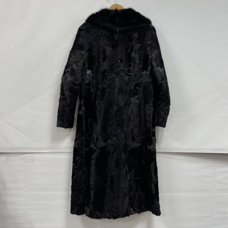 古着 USED トップス トップス Nissen Fur ニッセン ファー コート ロング 13 - 黒 / ブラック / black X 茶 / ブラウン / brown レディース USED 古着 中古 50153272