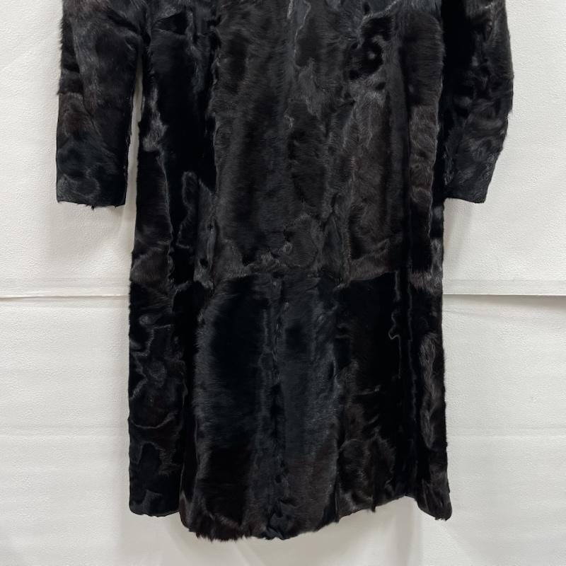 古着 USED トップス トップス Nissen Fur ニッセン ファー コート ロング 13 - 黒 / ブラック / black X 茶 / ブラウン / brown レディース USED 古着 中古 50153272