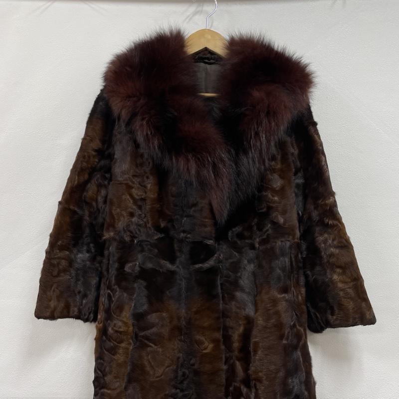 古着 USED トップス トップス ファー コート ロング 11号 茶 / ブラウン / brown X ダークブラウン / ダークブラウン / レディース USED 古着 中古 50153273