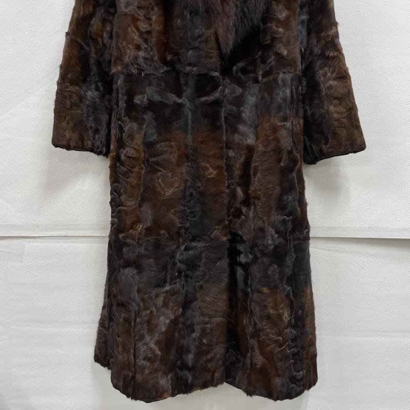 古着 USED トップス トップス ファー コート ロング 11号 茶 / ブラウン / brown X ダークブラウン / ダークブラウン / レディース USED 古着 中古 50153273