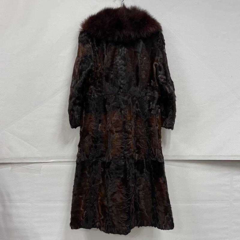 古着 USED トップス トップス ファー コート ロング 11号 茶 / ブラウン / brown X ダークブラウン / ダークブラウン / レディース USED 古着 中古 50153273