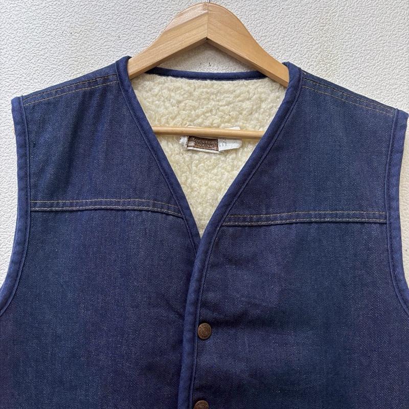 シアーズ SEARS ベスト ベスト 70年代 USA製 デニム 裏ボア ウエスタン ベスト 70s VINTAGE ROEBUCKS XL インディゴ / インディゴ / Indigo メンズ USED 古着 中古 50153278