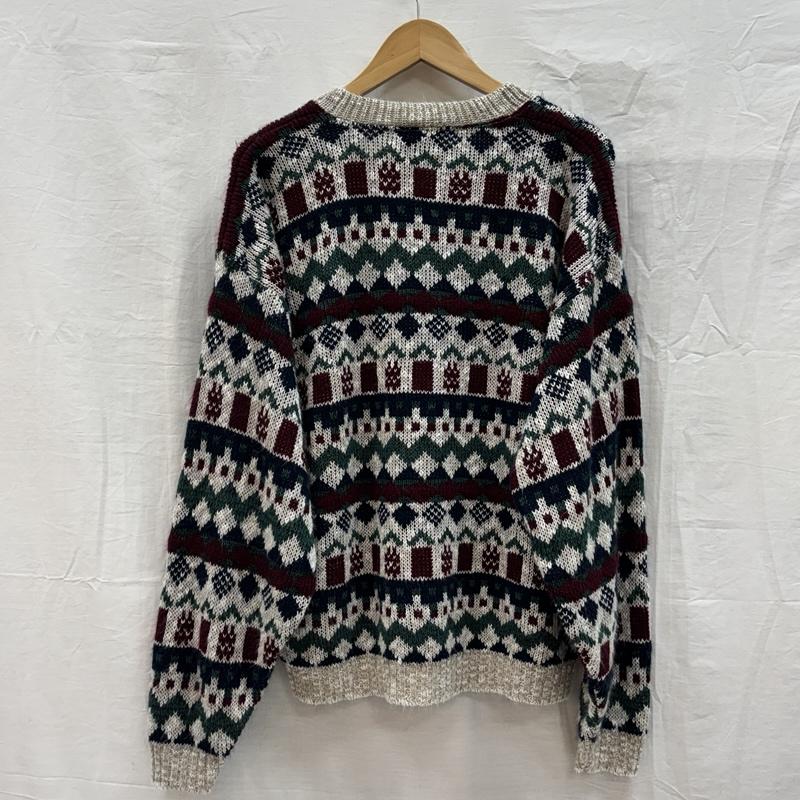古着 USED カーディガン 長袖 Ash Creek 90年代 ビンテージ USA製 総柄 アクリル ニット カーディガン 90s VINTAGE L 総柄 メンズ USED 古着 中古 50153283