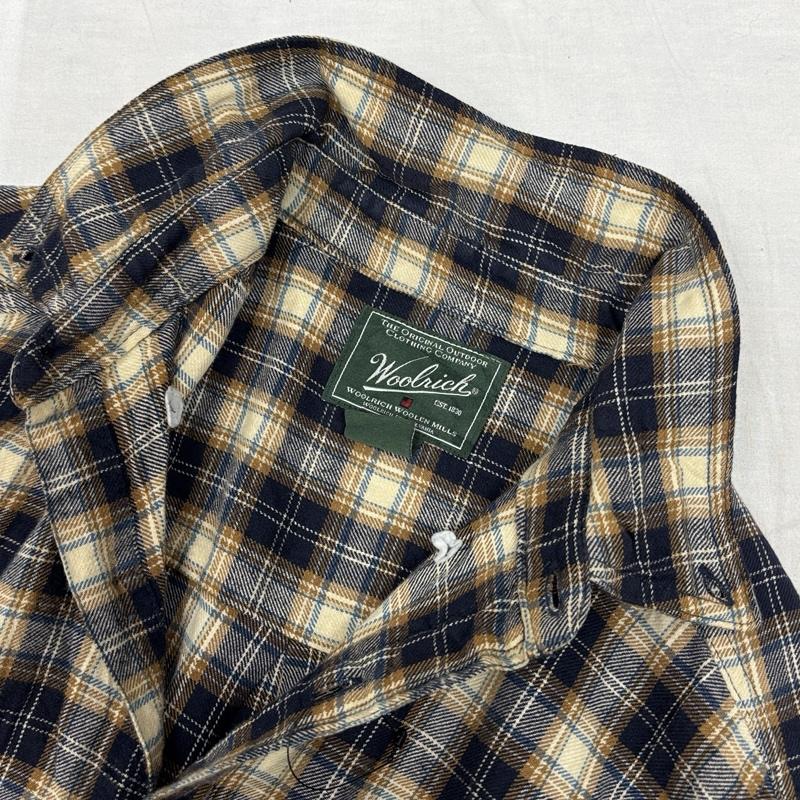 ウールリッチ WOOLRICH シャツ、ブラウス 長袖 90年代 ビンテージ チェック柄 ボタンダウン 長袖 フランネル シャツ 90s VINTAGE M チェック メンズ USED 古着 中古 50153284