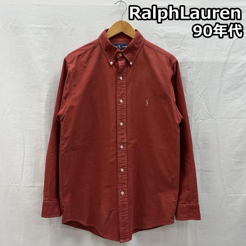 ラルフローレン RALPHLAUREN シャツ、ブラウス 長袖 90年代 ビンテージ YARMOUTH オックスフォード ボタンダウン 長袖シャツ 90s VINTAGE L メンズ USED 古着 中古 50153287