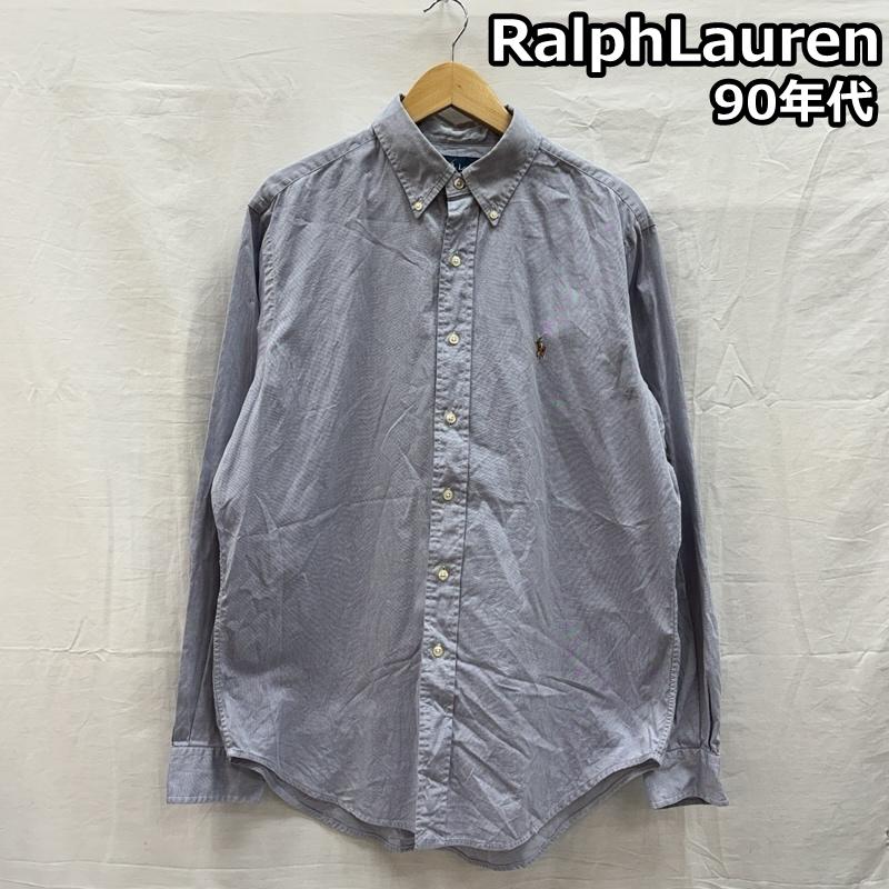 ラルフローレン RALPHLAUREN シャツ、ブラウス 長袖 90年代 ビンテージ CLASSIC FIT オックスフォード ボタンダウン 長袖シャツ 90s VINTAGE L メンズ USED 古着 中古 50153288
