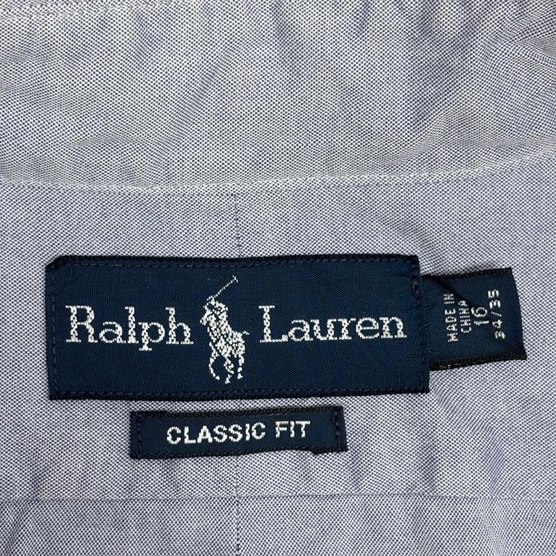 ラルフローレン RALPHLAUREN シャツ、ブラウス 長袖 90年代 ビンテージ CLASSIC FIT オックスフォード ボタンダウン 長袖シャツ 90s VINTAGE L メンズ USED 古着 中古 50153288