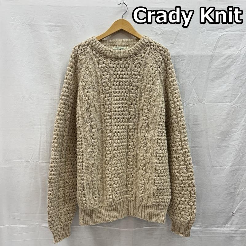古着 USED ニット、セーター 長袖 Crady Knit クルーネック フィッシャーマンズ ウール ニット セーター 長袖 44 メンズ USED 古着 中古 50153300