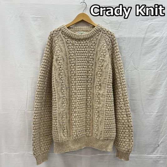 古着 USED ニット、セーター 長袖 Crady Knit クルーネック フィッシャーマンズ ウール ニット セーター 長袖 44 メンズ USED 古着 中古 50153300