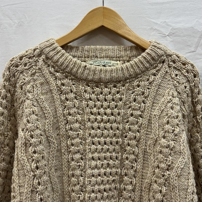 古着 USED ニット、セーター 長袖 Crady Knit クルーネック フィッシャーマンズ ウール ニット セーター 長袖 44 メンズ USED 古着 中古 50153300