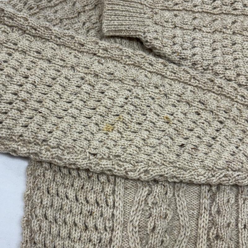 古着 USED ニット、セーター 長袖 Crady Knit クルーネック フィッシャーマンズ ウール ニット セーター 長袖 44 メンズ USED 古着 中古 50153300