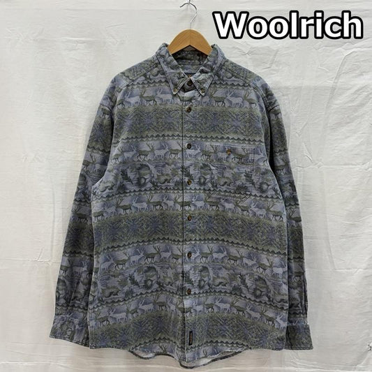 ウールリッチ WOOLRICH シャツ、ブラウス 長袖 00年代 アニマル 総柄 長袖 ボタンダウン シャツ 00s - メンズ USED 古着 中古 50153303