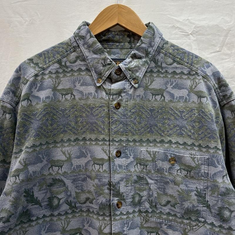 ウールリッチ WOOLRICH シャツ、ブラウス 長袖 00年代 アニマル 総柄 長袖 ボタンダウン シャツ 00s - メンズ USED 古着 中古 50153303