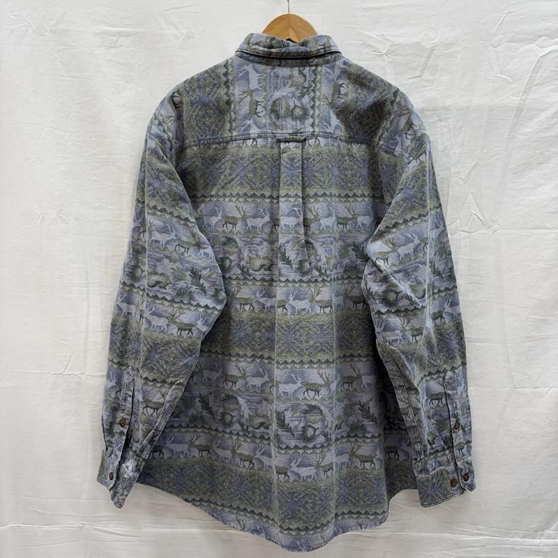 ウールリッチ WOOLRICH シャツ、ブラウス 長袖 00年代 アニマル 総柄 長袖 ボタンダウン シャツ 00s - メンズ USED 古着 中古 50153303