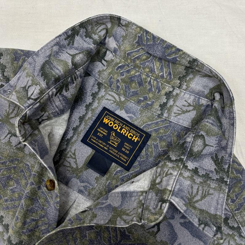 ウールリッチ WOOLRICH シャツ、ブラウス 長袖 00年代 アニマル 総柄 長袖 ボタンダウン シャツ 00s - メンズ USED 古着 中古 50153303