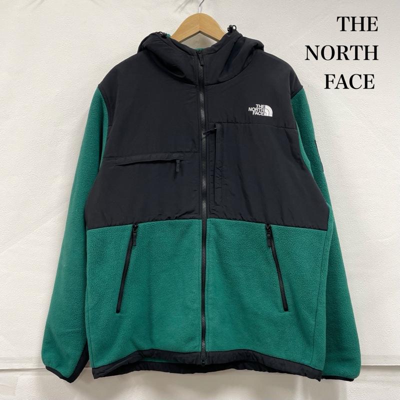 ザノースフェイス THE NORTH FACE ジャケット、上着 ジャンパー、ブルゾン デナリ ジャケット フーディー フリース ジップアップ NA72452 XL ワンポイント X ロゴ、文字 緑 / グリーン / green X 黒 / ブラック / black メンズ USED 古着 中古 50153310