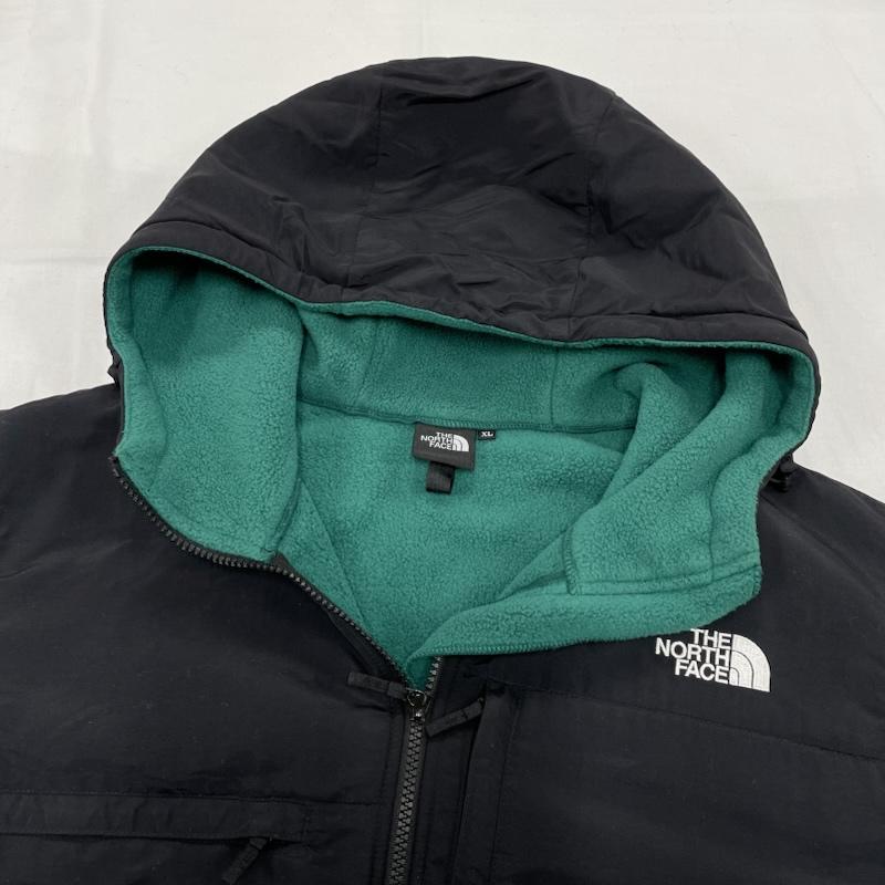 ザノースフェイス THE NORTH FACE ジャケット、上着 ジャンパー、ブルゾン デナリ ジャケット フーディー フリース ジップアップ NA72452 XL ワンポイント X ロゴ、文字 緑 / グリーン / green X 黒 / ブラック / black メンズ USED 古着 中古 50153310