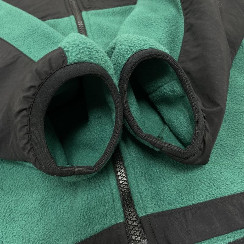 ザノースフェイス THE NORTH FACE ジャケット、上着 ジャンパー、ブルゾン デナリ ジャケット フーディー フリース ジップアップ NA72452 XL ワンポイント X ロゴ、文字 緑 / グリーン / green X 黒 / ブラック / black メンズ USED 古着 中古 50153310