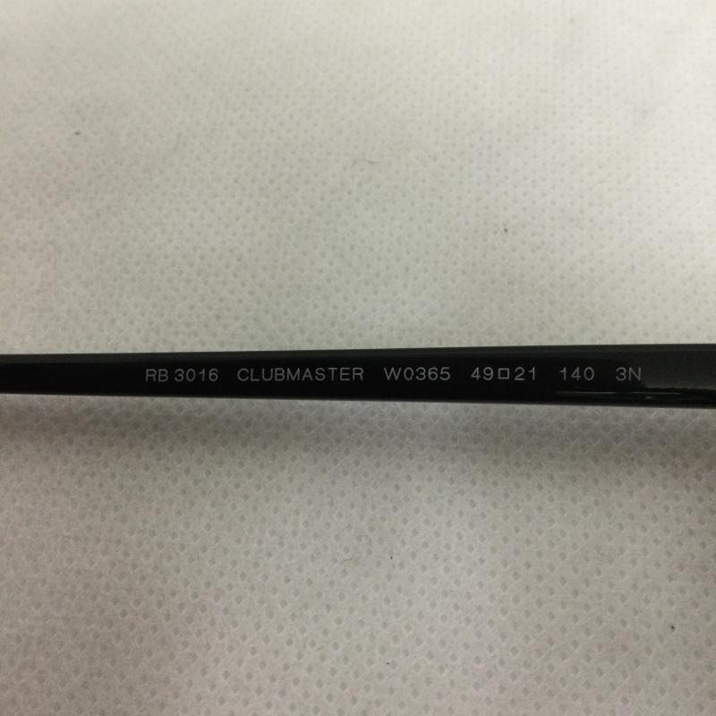 レイバン Ray-Ban めがね・サングラス サングラス rayban RB3016　CLUBMASTER CLASSIC - 黒 / ブラック / black メンズ USED 古着 中古 50153313