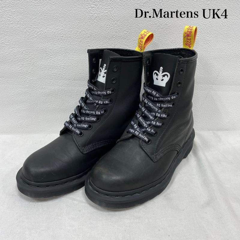 ドクターマーチン Dr.Martens ブーツ ショートブーツ 1460 8ホール ブーツ レースアップ UK4 SEX PISTOLS セックスピストルズ 限定 レザー UK：4 ロゴ、文字 黒 / ブラック / black X 白 / ホワイト / white X 黄 / イエロー / yellow X 桃 / ピンク / pink レディース USED 古着 中古 50153316