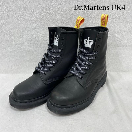 ドクターマーチン Dr.Martens ブーツ ショートブーツ 1460 8ホール ブーツ レースアップ UK4 SEX PISTOLS セックスピストルズ 限定 レザー UK：4 ロゴ、文字 黒 / ブラック / black X 白 / ホワイト / white X 黄 / イエロー / yellow X 桃 / ピンク / pink レディース USED 古着 中古 50153316