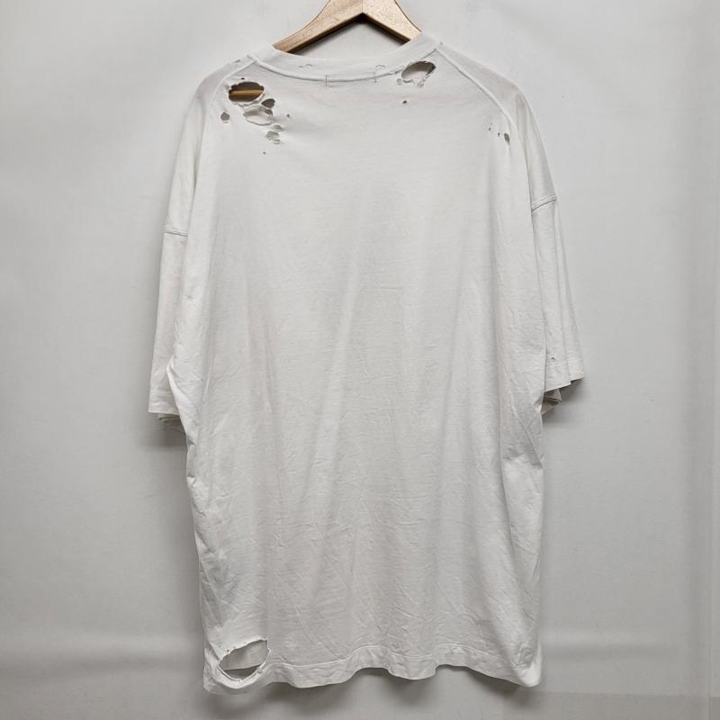 オールモストブラック ALMOSTBLACK トップス トップス オールモストブラック ダメージ加工 Tシャツ 23AW-CS05 3 白 / ホワイト / white メンズ USED 古着 中古 50153325