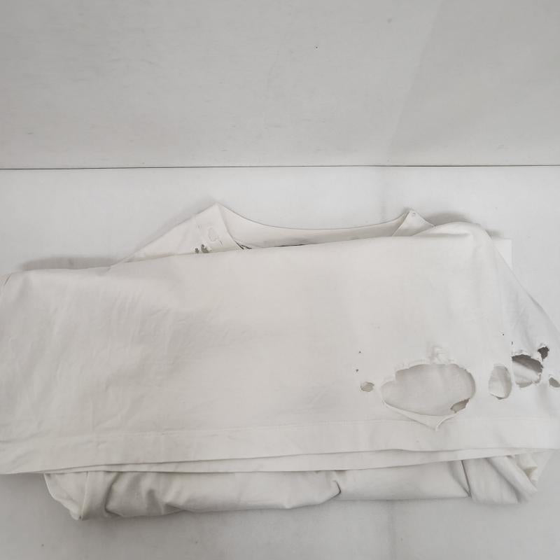 オールモストブラック ALMOSTBLACK トップス トップス オールモストブラック ダメージ加工 Tシャツ 23AW-CS05 3 白 / ホワイト / white メンズ USED 古着 中古 50153325