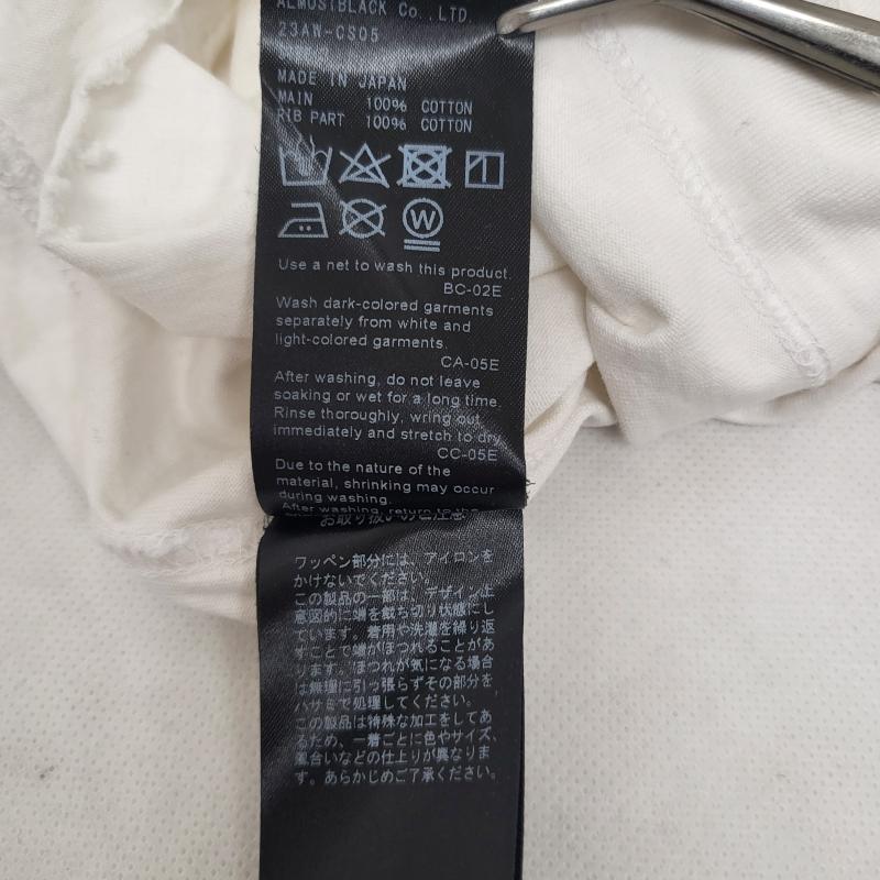 オールモストブラック ALMOSTBLACK トップス トップス オールモストブラック ダメージ加工 Tシャツ 23AW-CS05 3 白 / ホワイト / white メンズ USED 古着 中古 50153325