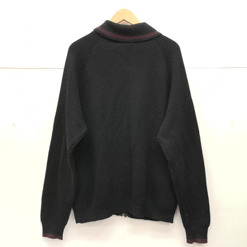 ダブルアールエル ラルフローレン RRL RALPH LAUREN ニット、セーター 長袖 90s 三ツ星タグ ショールカラー ジップアップ ニット セーター L 黒 / ブラック / black メンズ USED 古着 中古 50153338