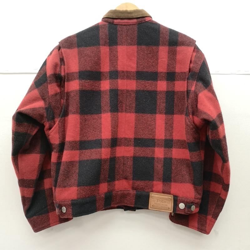ポロバイラルフローレン Polo by RALPH LAUREN ジャケット、上着 ジャンパー、ブルゾン 90s バッファローチェック ウール ジャケット ナイガイ 160cm 黒 / ブラック / black X 赤 / レッド / red メンズ USED 古着 中古 50153346