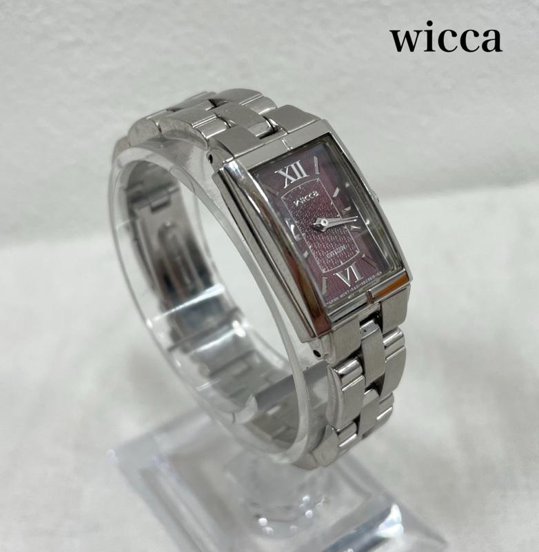 シチズン CITIZEN 腕時計 アナログ（手巻き） wicca ウィッカ ステンレス 腕時計 アナログ - 無地 銀 / シルバー / silver color X 赤 / レッド / red レディース USED 古着 中古 50153360