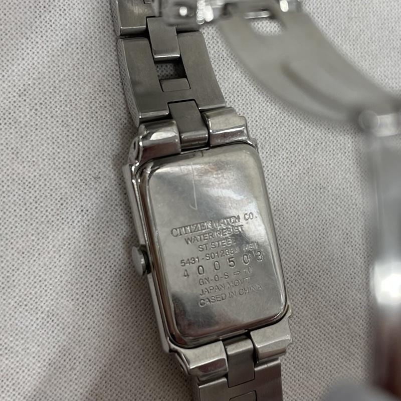 シチズン CITIZEN 腕時計 アナログ（手巻き） wicca ウィッカ ステンレス 腕時計 アナログ - 無地 銀 / シルバー / silver color X 赤 / レッド / red レディース USED 古着 中古 50153360