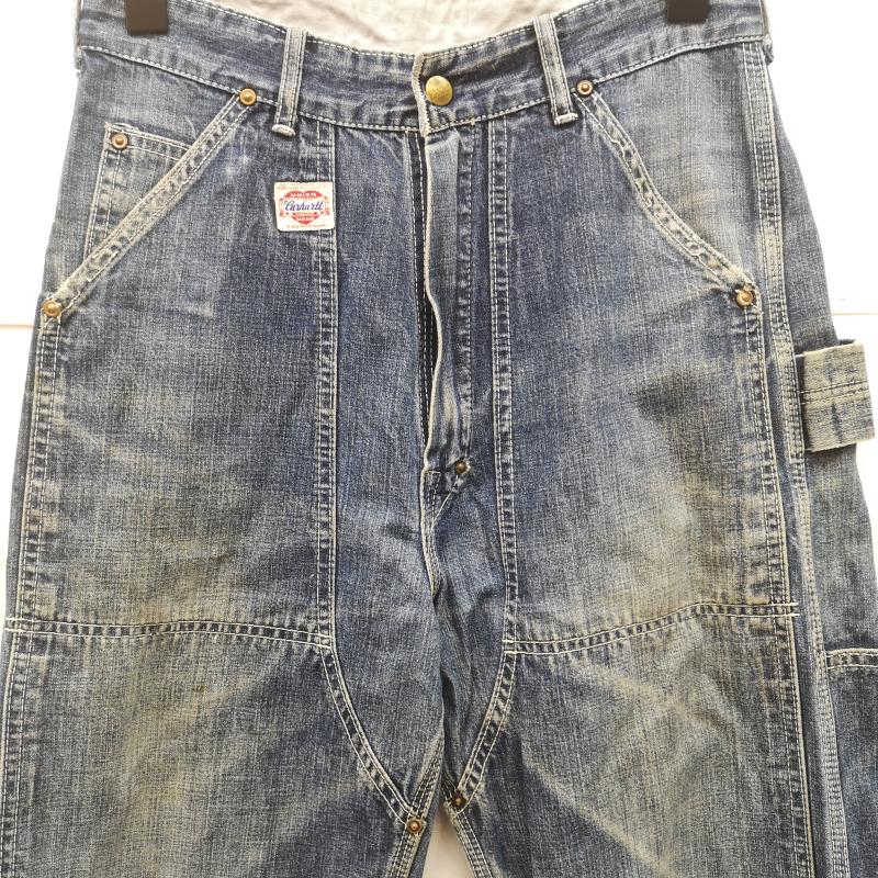 カーハート Carhartt パンツ デニム、ジーンズ 90s 日本製 ハートタグ 0639 ダブルニー ペインター デニム パンツ ジーンズ 29インチ インディゴ / インディゴ / Indigo メンズ USED 古着 中古 50153363