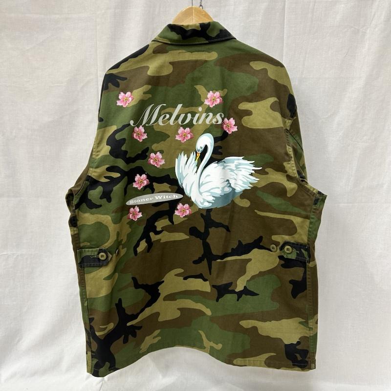 シュプリーム Supreme ジャケット、上着 ジャンパー、ブルゾン x Melvins メルヴィンズ BDU Jacket ミリタリージャケット Woodland Camo カモ L カモフラージュ柄・迷彩 カーキ / カーキ / khaki メンズ USED 古着 中古 50153365
