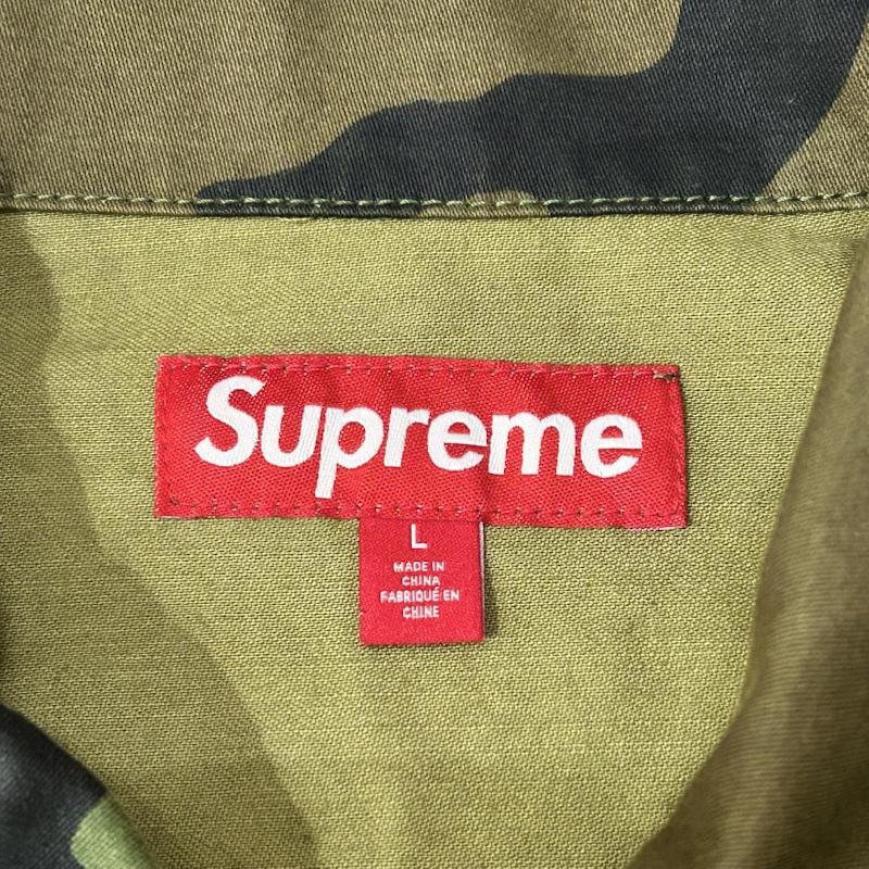 シュプリーム Supreme ジャケット、上着 ジャンパー、ブルゾン x Melvins メルヴィンズ BDU Jacket ミリタリージャケット Woodland Camo カモ L カモフラージュ柄・迷彩 カーキ / カーキ / khaki メンズ USED 古着 中古 50153365