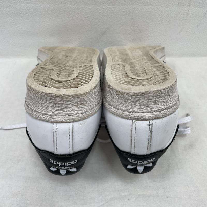 アディダス adidas スニーカー スニーカー SUPERSTAR スーパースター レースアップ スニーカー CG6496 24.5cm 無地 白 / ホワイト / white X 黒 / ブラック / black レディース USED 古着 中古 50153373