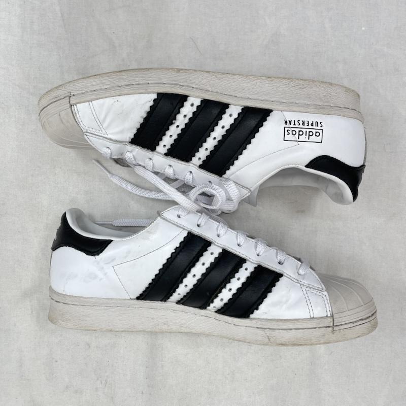 アディダス adidas スニーカー スニーカー SUPERSTAR スーパースター レースアップ スニーカー CG6496 24.5cm 無地 白 / ホワイト / white X 黒 / ブラック / black レディース USED 古着 中古 50153373