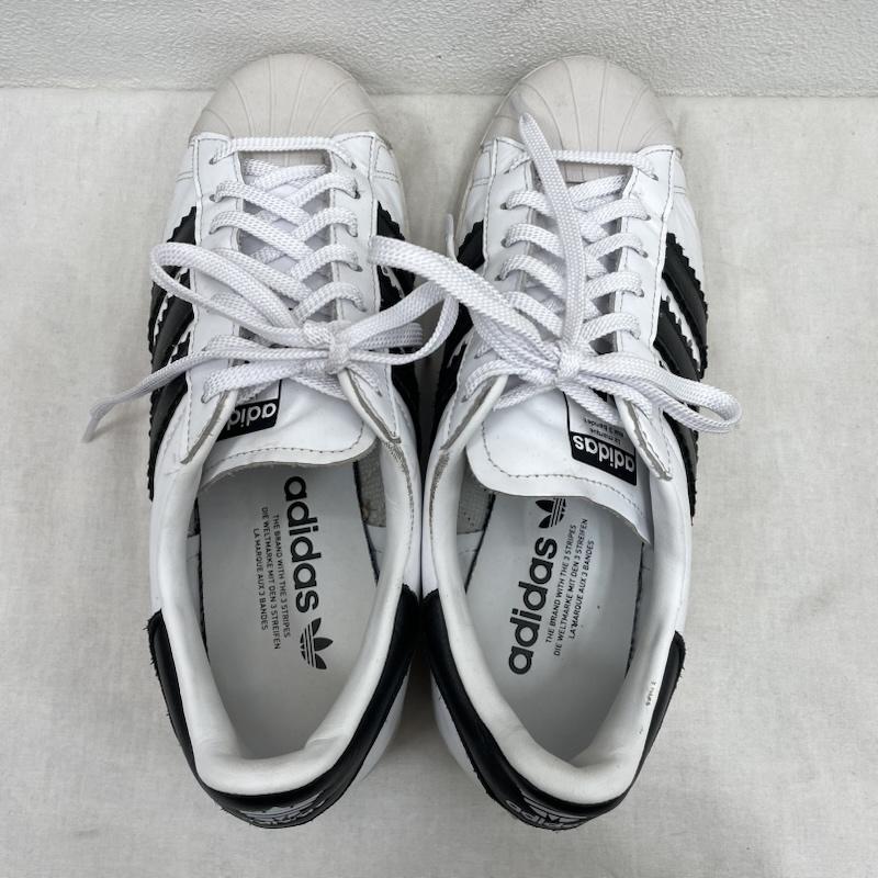 アディダス adidas スニーカー スニーカー SUPERSTAR スーパースター レースアップ スニーカー CG6496 24.5cm 無地 白 / ホワイト / white X 黒 / ブラック / black レディース USED 古着 中古 50153373